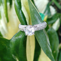 Semi mount Engagement Ring, Unique Solitaire For 1 Carat Center Stone Has .40 Carat Diamonds, Anniversary Ring - 85044