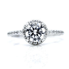 Diamond Engagement Ring, Unique Floating Halo With 1.25 Carat LG Diamond & .30 Carat Diamonds, Anniversary Ring - LGD85031
