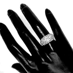 Diamond Dome Ring, Bombé Ring, Bombay Ring, Diamond Engagement Ring, Anniversary Ring, Alternative, Cocktail Ring