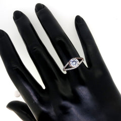 Halo Rose Gold, White & Brown Diamonds, 1 Carat Forever Brilliant Moissanite Center Stone, Engagement Ring - FB94618ER