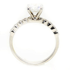 1 Carat Hand Carved, Diamond Engagement Ring,14k White Gold, Rose Gold,Yellow Gold,18k Gold,Platinum - WD73081ER