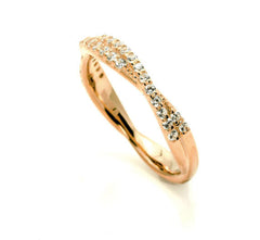 Unique Diamond Wedding Band,14k Rose Gold, White Gold,Yellow Gold, Platinum, .26 Carats Diamonds Matching Engagement Band - Y11569BA