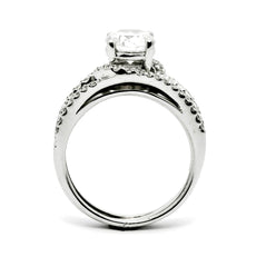 Semi Mount Floating Halo Engagement Ring With .47 Carat White Diamonds, For 1-1.25 Carat Center Stone, Split Shank - Y11580SE