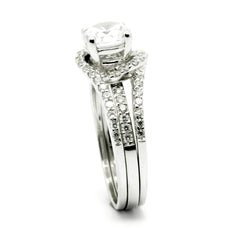 Semi Mount Floating Halo Engagement Ring With .47 Carat White Diamonds, For 1-1.25 Carat Center Stone, Split Shank - Y11580SE