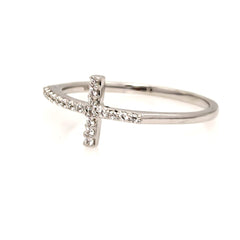 Cross Diamond Band,  Cocktail Ring - Y11668