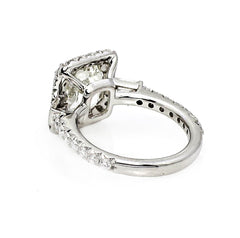 3 Carat Forever One Asscher Cut Moissanite & .70 Carat Diamonds, Unique Design Engagement Ring, Anniversary Ring - FBVDIACR