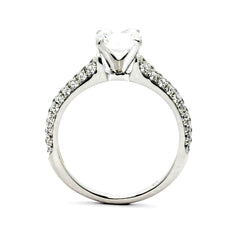 Solitaire Engagement Ring with 1 Carat Forever Brilliant Moissanite & .75 Carat Diamonds - FB73765