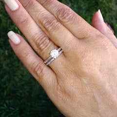 1 Carat Forever Brilliant Moissanite Engagement / Wedding Set, With .30 Carat Diamonds, Anniversary Ring Set - FB69781