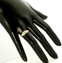 Art Deco Semi Mount Diamond Engagement Ring, Unique Solitaire  For 1 Carat Center Stone Has .26 Carat Diamonds, Anniversary Ring - Y11359