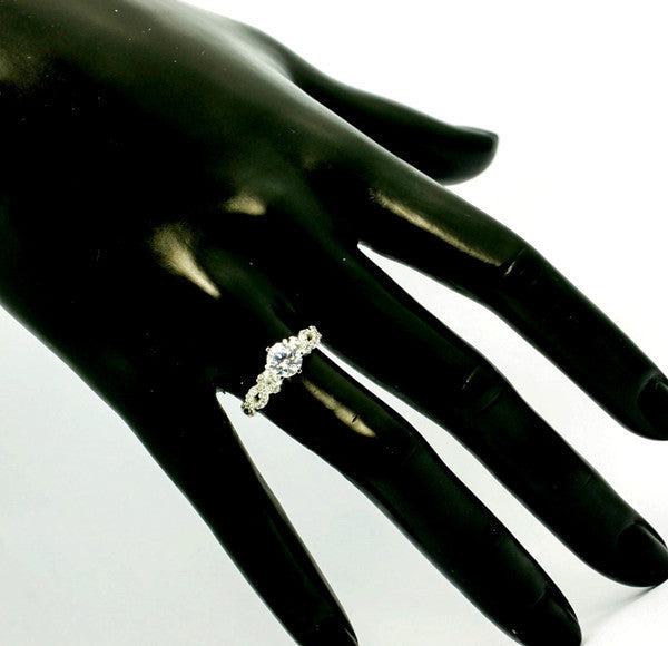 Semi Mount Engagement Ring,  Unique For 1 Carat Center Stone, Solitaire, Infinity Shank, Anniversary Ring - Y11613