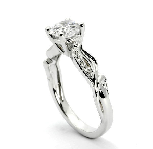 Unique Diamond Engagement Ring With 1 Carat LG diamond And 0.09 Carats Of Side Diamonds, Anniversary Ring - LGDY11666SE