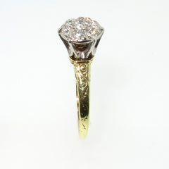 Vintage Look Diamond Engagement Ring