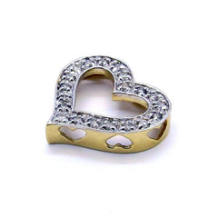 Diamond Heart Necklace/pendant,  18k Yellow Gold