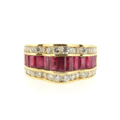 Ruby Gemstone & Diamond Engagement Ring, Anniversary Ring, Gemstone Engagement Ring, Alternative Engagement Ring, Cocktail Ring