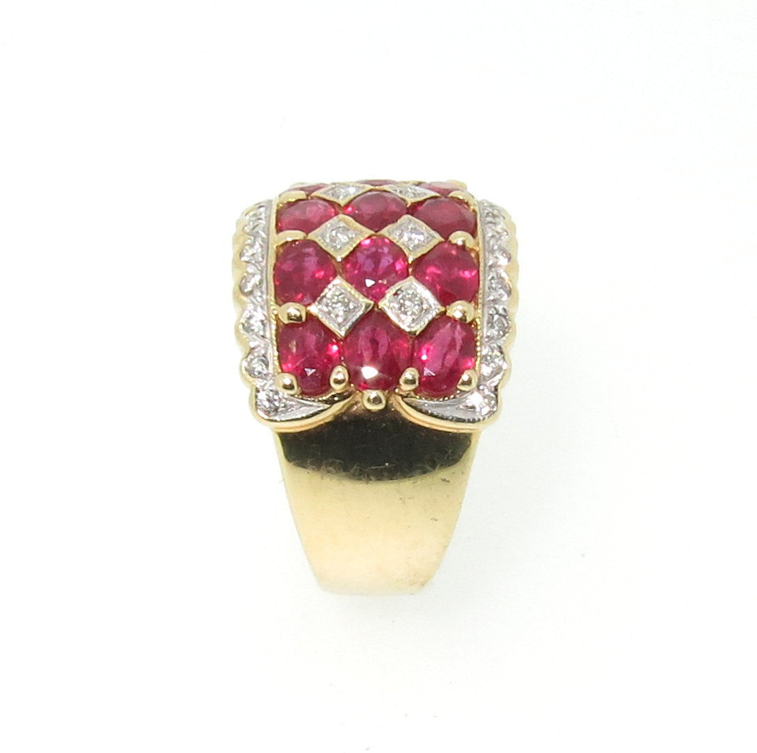 Ruby Gemstone and Diamond Engagement/Cocktail Ring