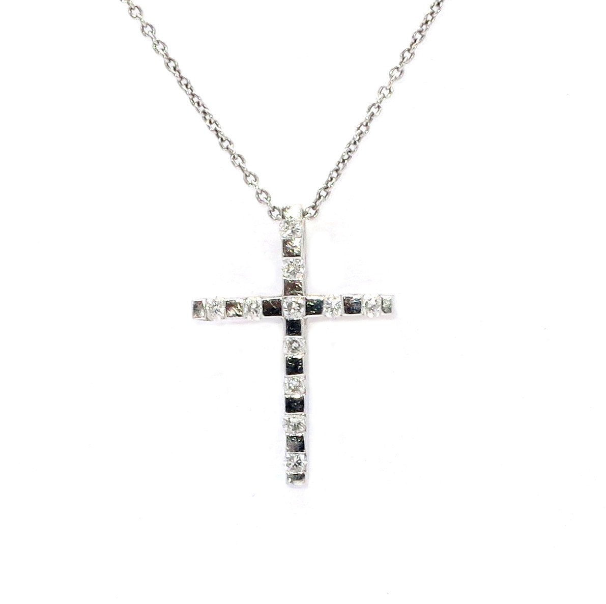 Diamond "Cross" Pendant With Chain