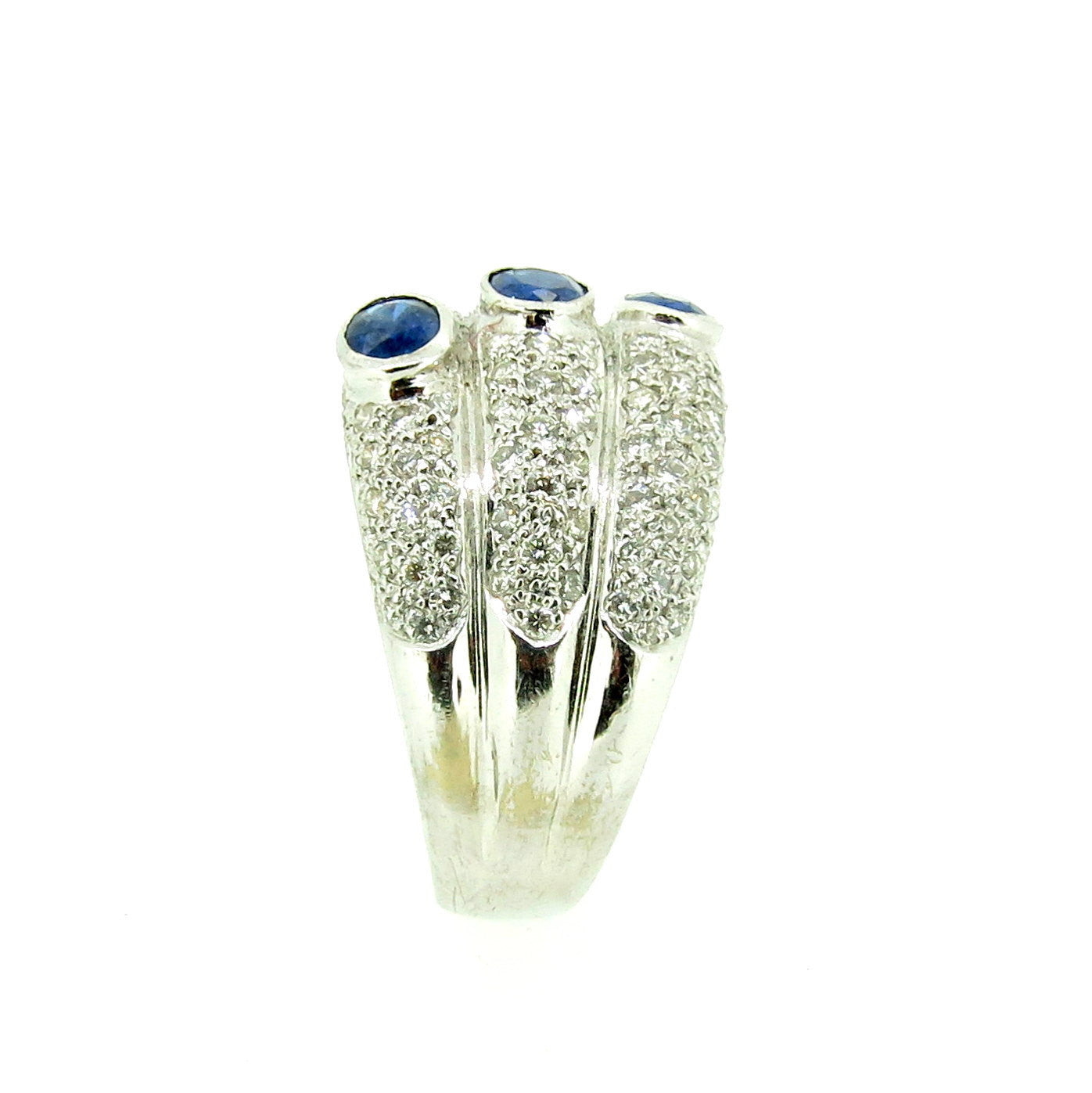 Sapphire & Diamond Cocktail Ring, Gemstone Ring