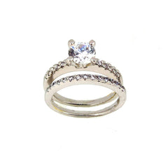 1 Carat Forever Brilliant Moissanite Engagement / Wedding Set, With .50 Carat Diamonds, Anniversary Ring Set - FBJRBS901
