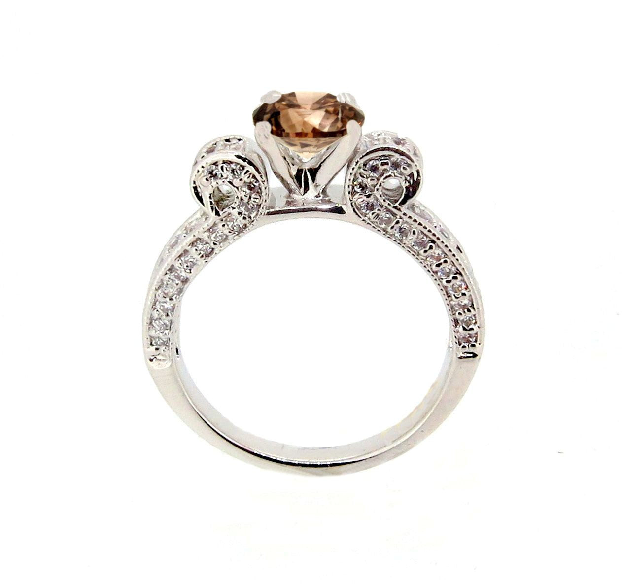 Unique Engagement Ring, 1 Carat Fancy Color Brown Diamond, Anniversary Ring - BD70582