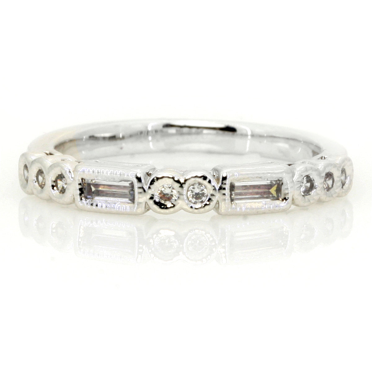 Semi Mount Engagement Ring Wedding Set, Unique Art Deco Style For 1 Carat Center Stone, Has 1 Carat Diamonds - 73080