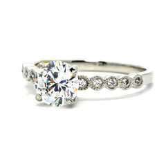 1 Carat Hand Carved, Diamond Engagement Ring,14k White Gold, Rose Gold,Yellow Gold,18k Gold,Platinum - WD73081ER