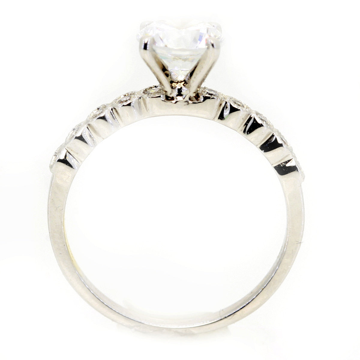 Diamond Engagement Ring Setting For 1 Carat Stone, Semi Mount, Ring Setting, Mounting, 14k Rose Gold, Yellow Gold, 18k Gold, Platinum - 73081ER