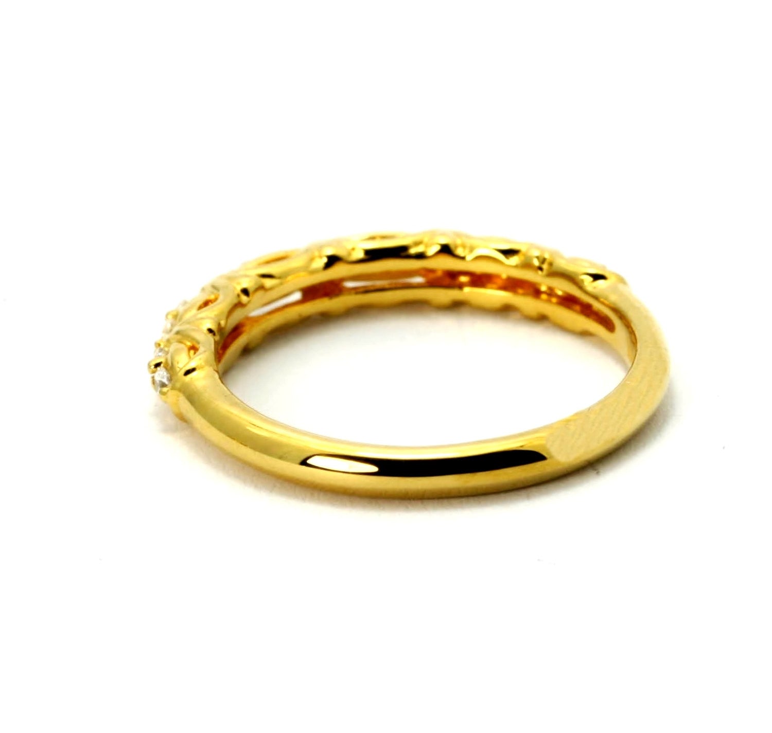 Unique Diamond Wedding Band,14k Rose Gold, White Gold,Yellow Gold, Platinum, .18 Carats Diamonds Matching Engagement Band - Y11690BA