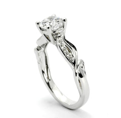 Diamond Engagement Ring and Wedding Band Set,  Bridal Set, Wedding Set, 1 Carat  "Forever Brilliant" Moissanite Anniversary Ring - FBY11666