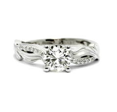 Unique Diamond Engagement Ring With .75 Carat GIA Certified Diamond Center Stone, Anniversary Ring - 75WDY11666SE